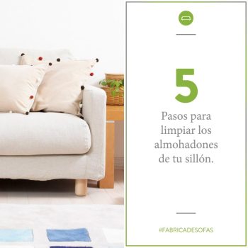 5 pasos para limpiar los almohadones de tu sillon